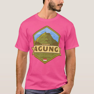T-shirt Le Mont Agung Bali Indonésie Badge Actif