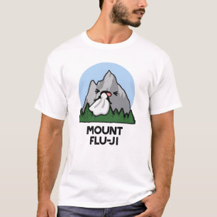 T-shirt Le Mont Flu-ji Funny Mountain Pun