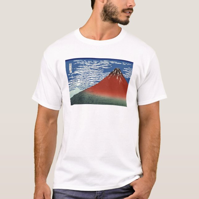T-shirt Le mont Fuji rouge (Devant)