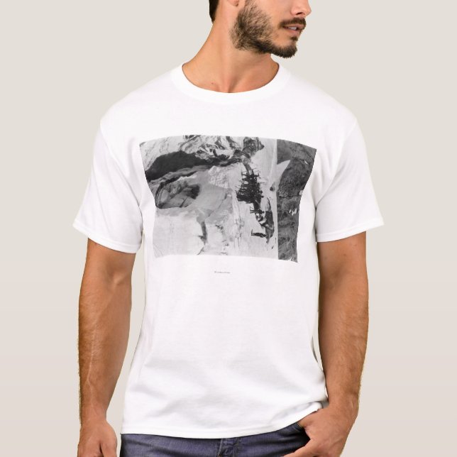 T-shirt Le mont Rainier, grimpeurs de glacier de WA (Devant)