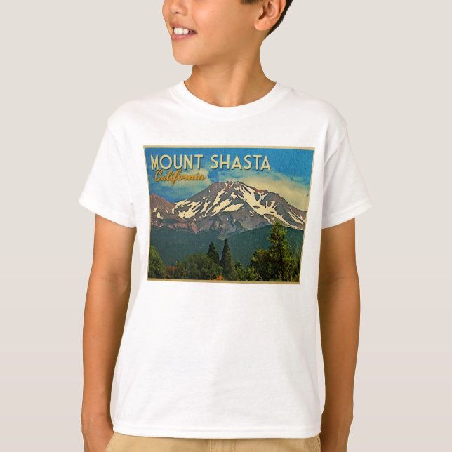 T-shirt Le mont Shasta Vintage (Devant)