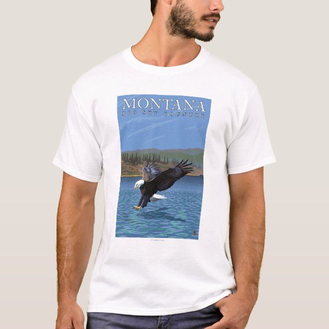 T-shirt Le Montana -- Grand ciel CountryDiving Eagle (Devant)