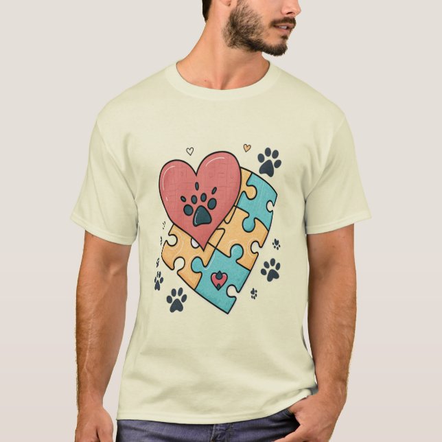 T-shirt Le morceau manquant : Compléter le coeur (Devant)