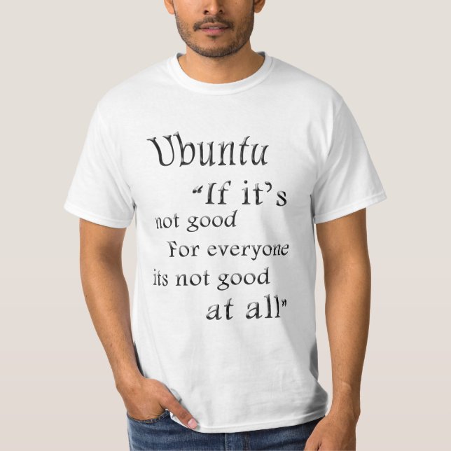 T-shirt Le mot africain Unité (Devant)