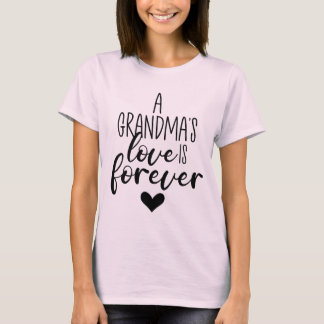 T-shirt Le mot d'amour de la mignonne grand-mère