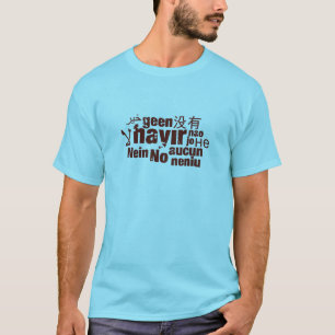 T-shirt Le mot "Non" dans différentes langues