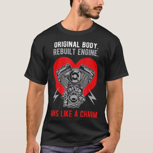 T-shirt Le Moteur D'Origine Corps Reconstruite Fonctionne  (Devant)