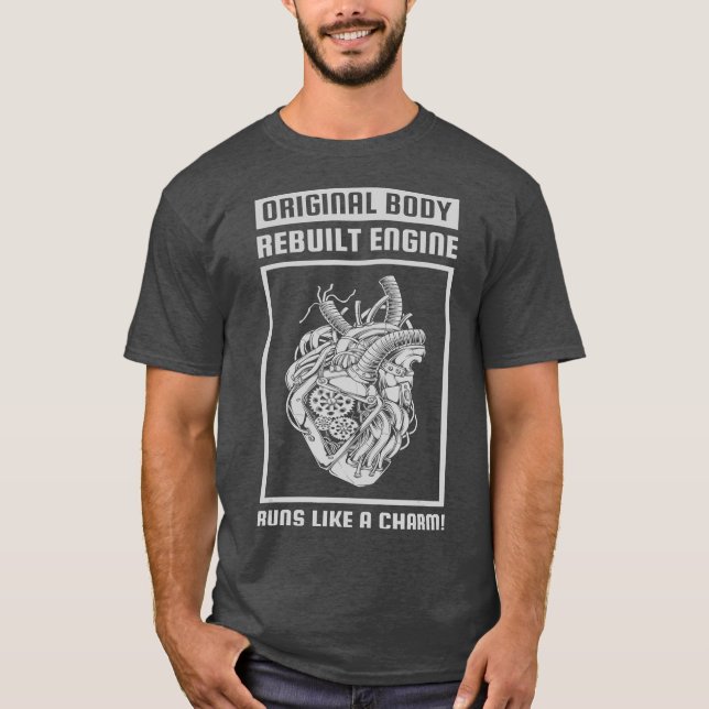 T-shirt Le Moteur D'Origine Corps Reconstruite Fonctionne  (Devant)
