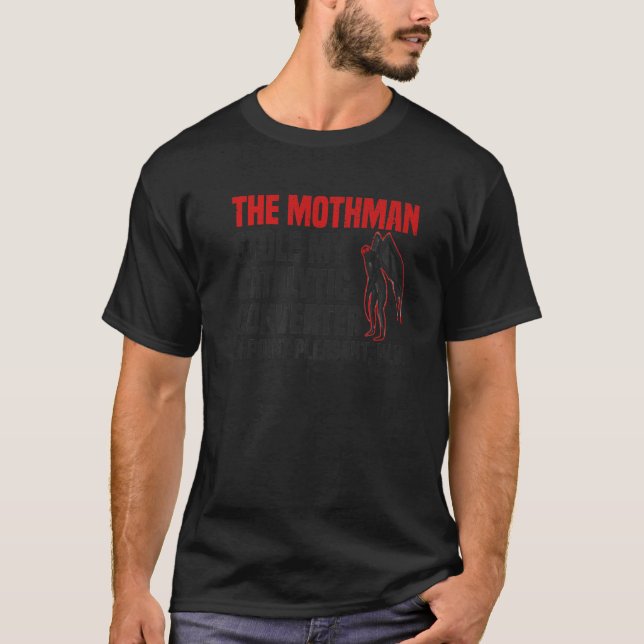 T-shirt Le Mothman a volé mon pot catalytique à Point  (Devant)