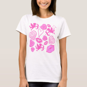 T-shirt Le Motif de la Saint-Valentin rose