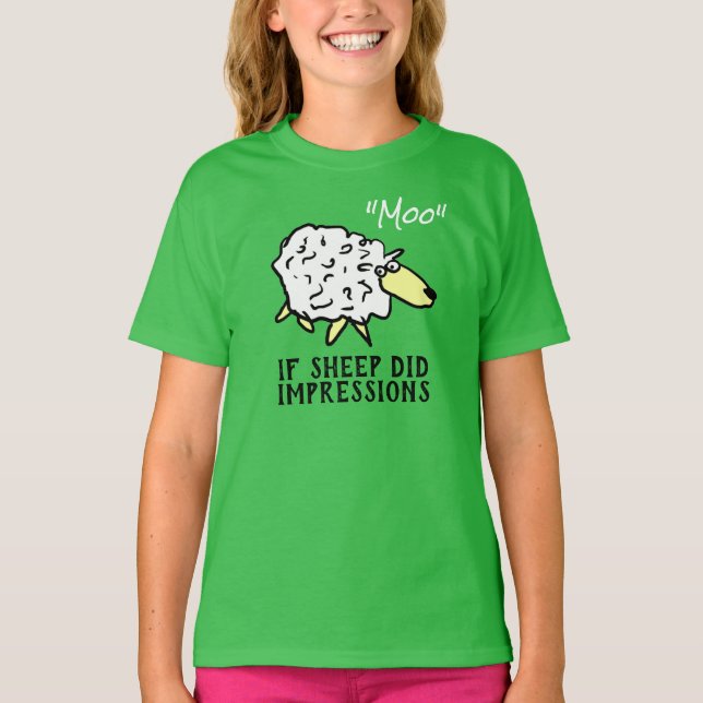 T-shirt Le mouton fait l'impression d'une vache (Devant)