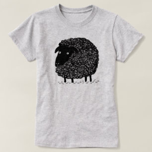 T-shirt Le Mouton Noir Dessin Animé de Mouton Laineux Co