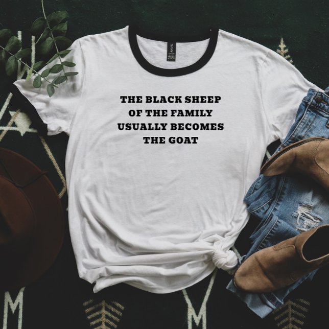 T-shirt Le mouton noir devient la chèvre (Créateur téléchargé)