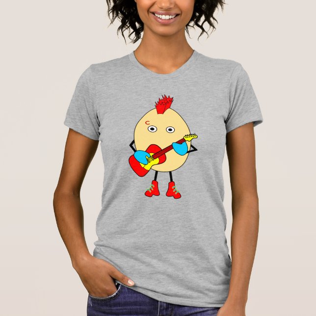 T-shirt Le musicien de rock Egghead (Devant)