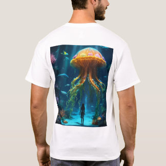 T-shirt le mystère de la mer profonde avec une méduse