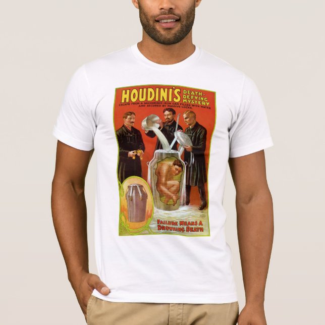 T-shirt Le mystère qui défie la mort de Houdini (Devant)