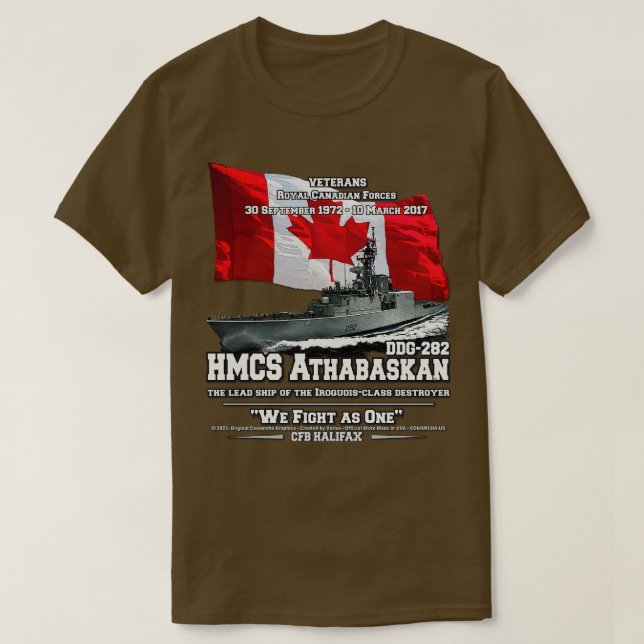 T-shirt Le NCSM Athabaskan (Design devant)