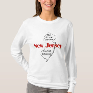 T-shirt Le New Jersey La Forte Survie; Le Reste Se Mange