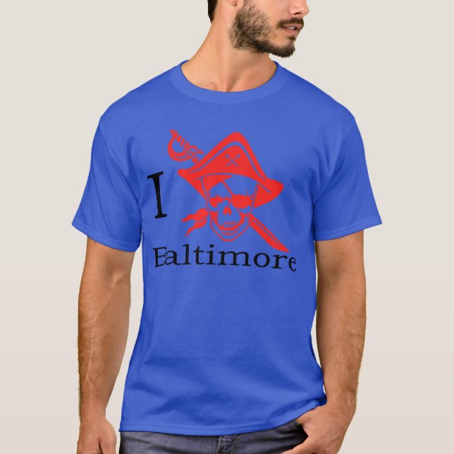 T-shirt Le nid des pirates, j'aime Baltimore (Devant)