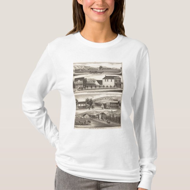 T-shirt Le Niévès, résidences vertes, fermes (Devant)