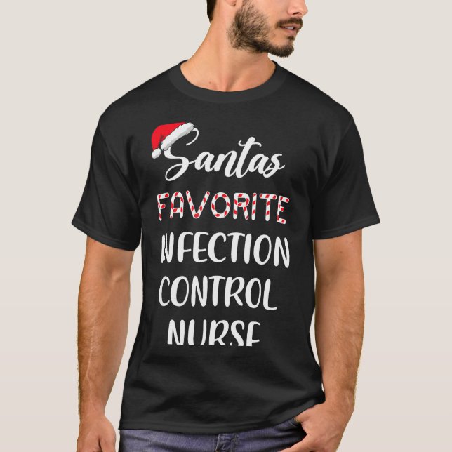 T-shirt Le Noël de l'infirmière préférée de Santa pour le  (Devant)