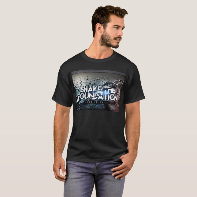 T-shirt Le noir de base T des hommes (Devant entier)