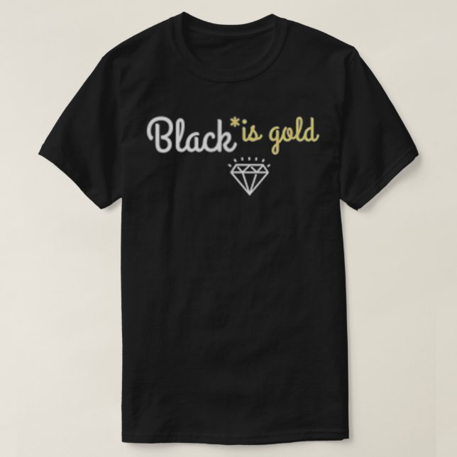 T-shirt Le noir est l'or (Design devant)