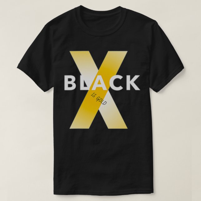T-shirt Le noir est l'or (Design devant)