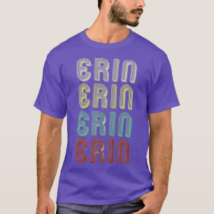 T-shirt Le Nom Est Erin Dans Funny Retro Vintage Disco
