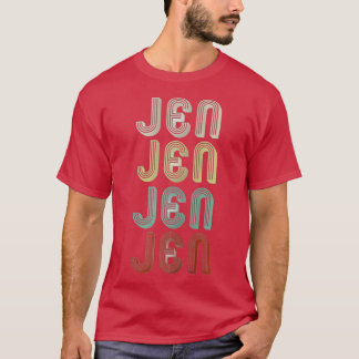 T-shirt Le Nom Est Jen Dans Funny Retro Vintage Disco