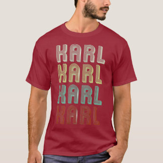 T-shirt Le Nom Est Karl Dans Funny Retro Vintage Disco