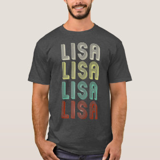 T-shirt Le Nom Est Lisa Dans Funny Retro Vintage Disco