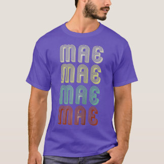 T-shirt Le Nom Est Mae In Retro Vintage Disco Funny