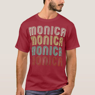 T-shirt Le Nom Est Monica Dans Funny Retro Vintage Disco
