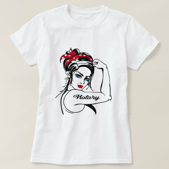 T-shirt Le Notaire Rosie Le Riveter Pin Up (Design devant)
