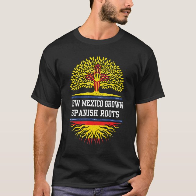 T-shirt Le Nouveau-Mexique S'Est Développé Avec Des Racine (Devant)