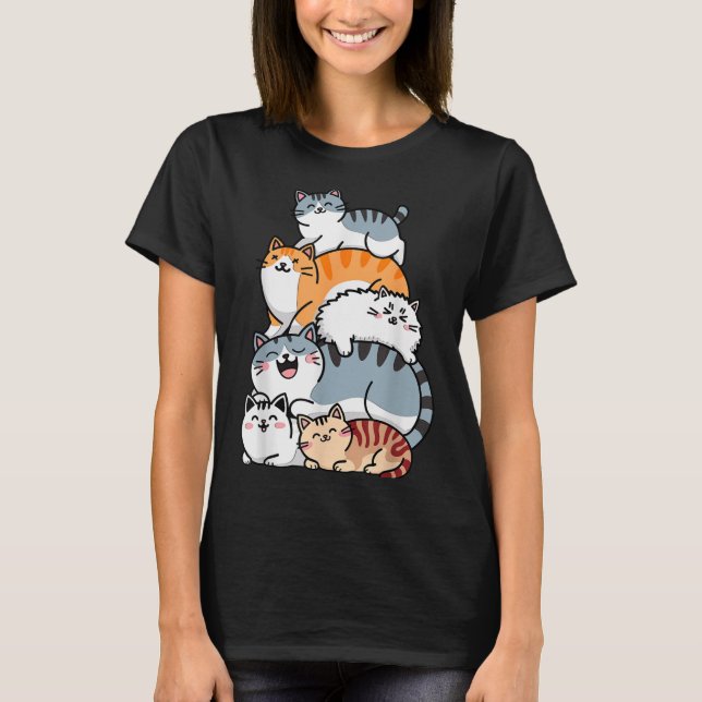 T-shirt Le Of Kitty Cats Funny Cute Cat Lover For Girls Ki (Devant)