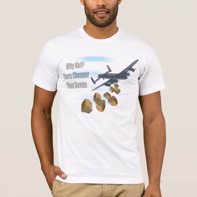 T-shirt Le pain pas bombarde la pièce en t (Devant)