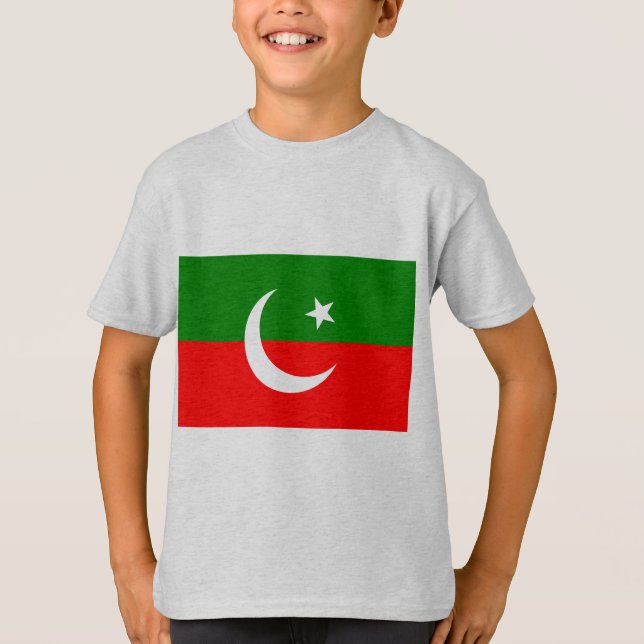 T-shirt Le Pakistan Tehreek E Insaf, drapeau de la (Devant)