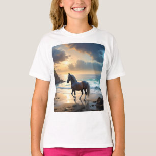 T-shirt Le Palomino Horse Sur La Plage,