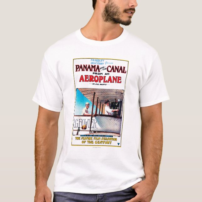 T-shirt Le Panama et le courrier de promo de film d'avion (Devant)