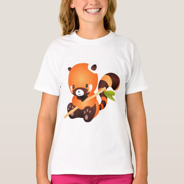 T-shirt Le Panda rouge en danger (Devant)