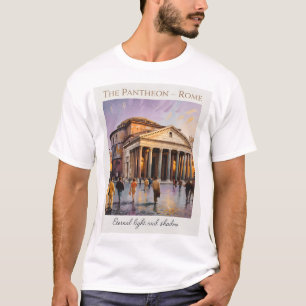 T-shirt Le Panthéon Rome Italie Aquarelle Voyage Vintage