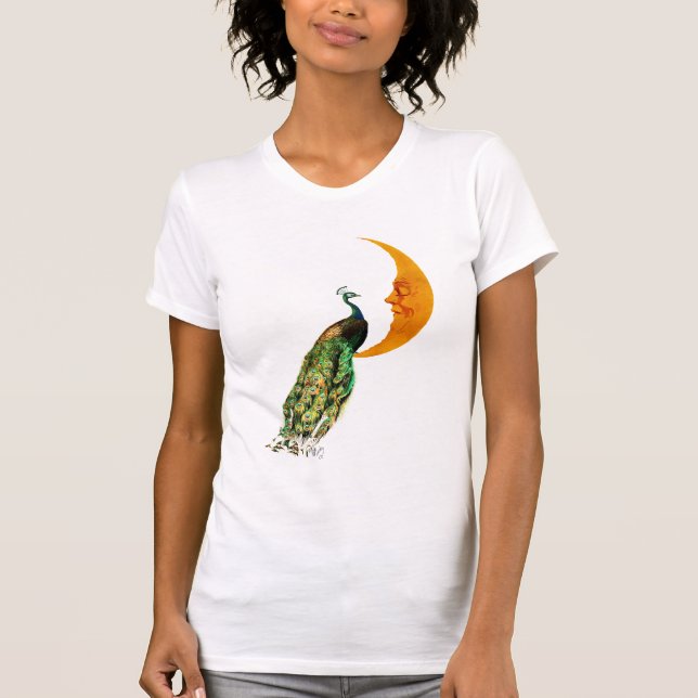 T-shirt Le paon sur la Lune (Devant)