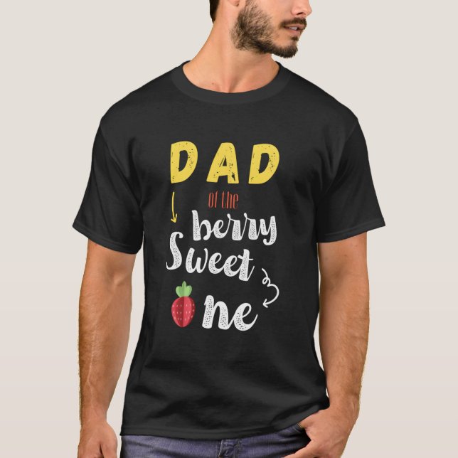 T-shirt Le papa de la douce fraise (Devant)