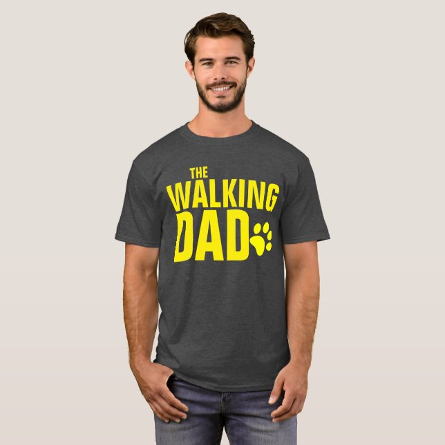 T-shirt Le papa de marche de chien (Devant entier)