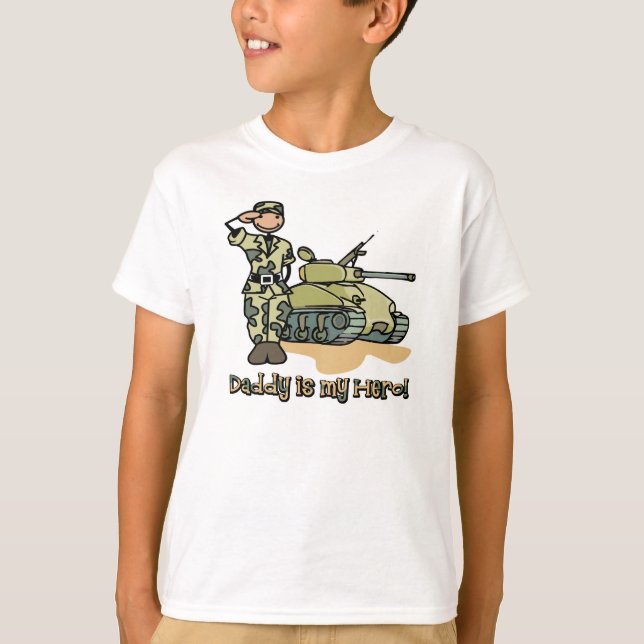 T-shirt Le papa est mon héros (Devant)