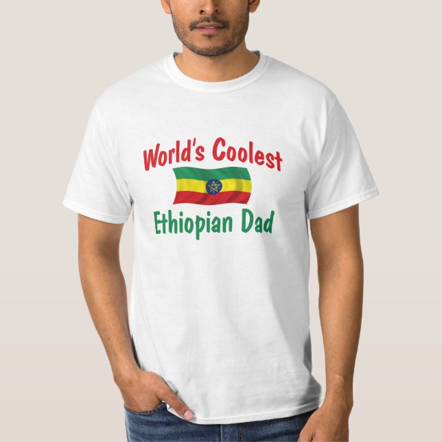 T-shirt Le papa éthiopien le plus frais (Devant)