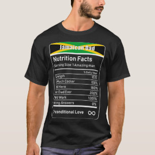 T-shirt Le papa jamaïcain et la valeur nutritive de la F
