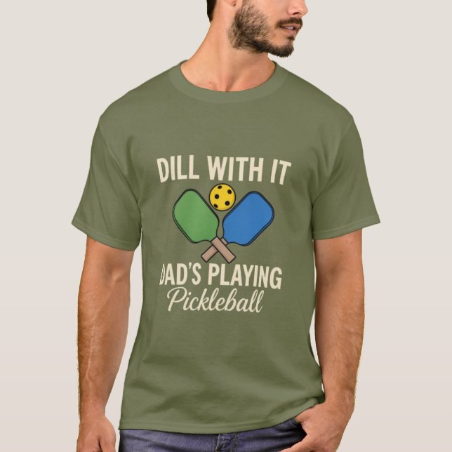 T-shirt Le papa joue au Pickleball (Devant)